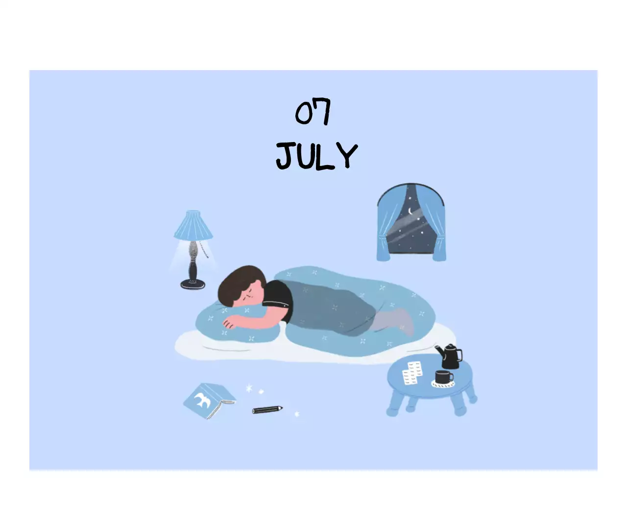 알록달록한 귀여운 일상 일러스트 컨셉