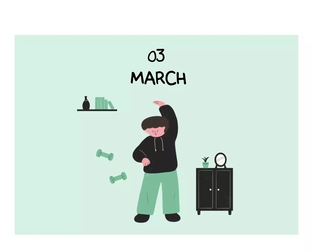 알록달록한 귀여운 일상 일러스트 컨셉