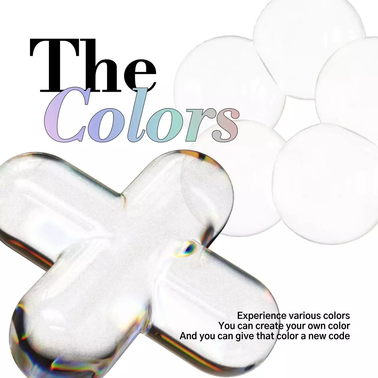 흰색과 검정색의 유리 오브제가 있는 세련된 디자인의 팝업스토어 굿즈