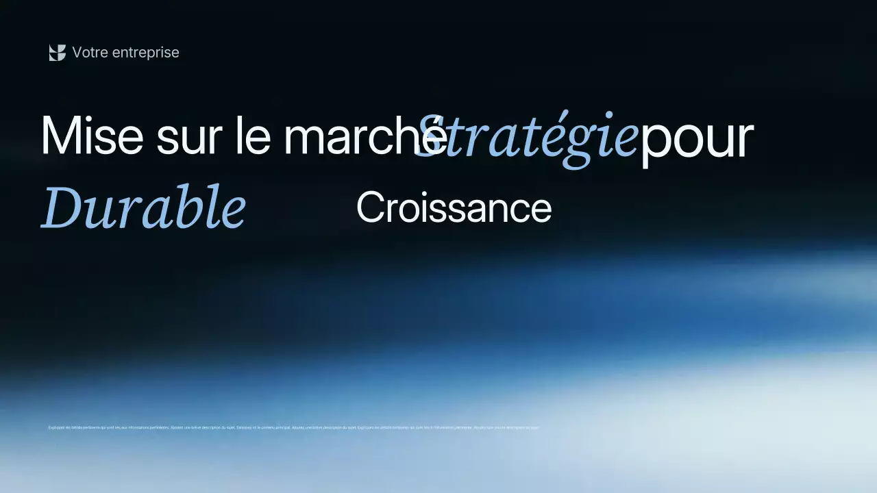 Présentation de la stratégie commerciale moderne de Blue