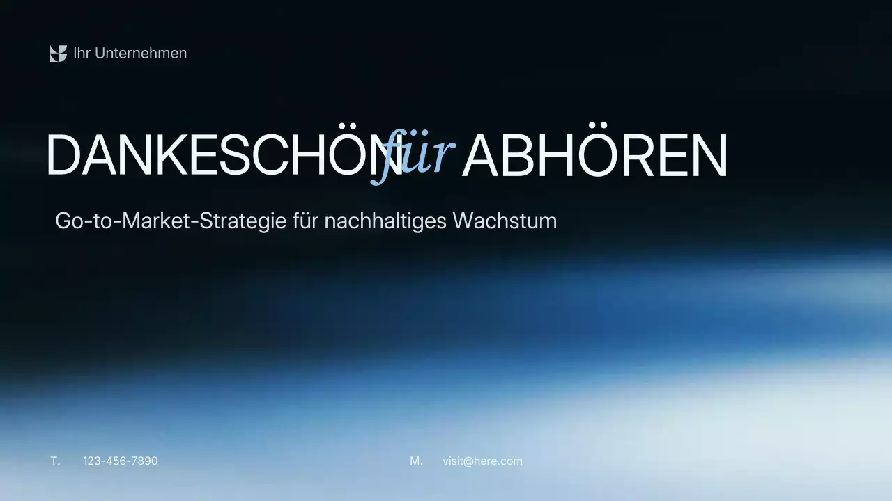 Präsentation der modernen Geschäftsstrategie von Blue