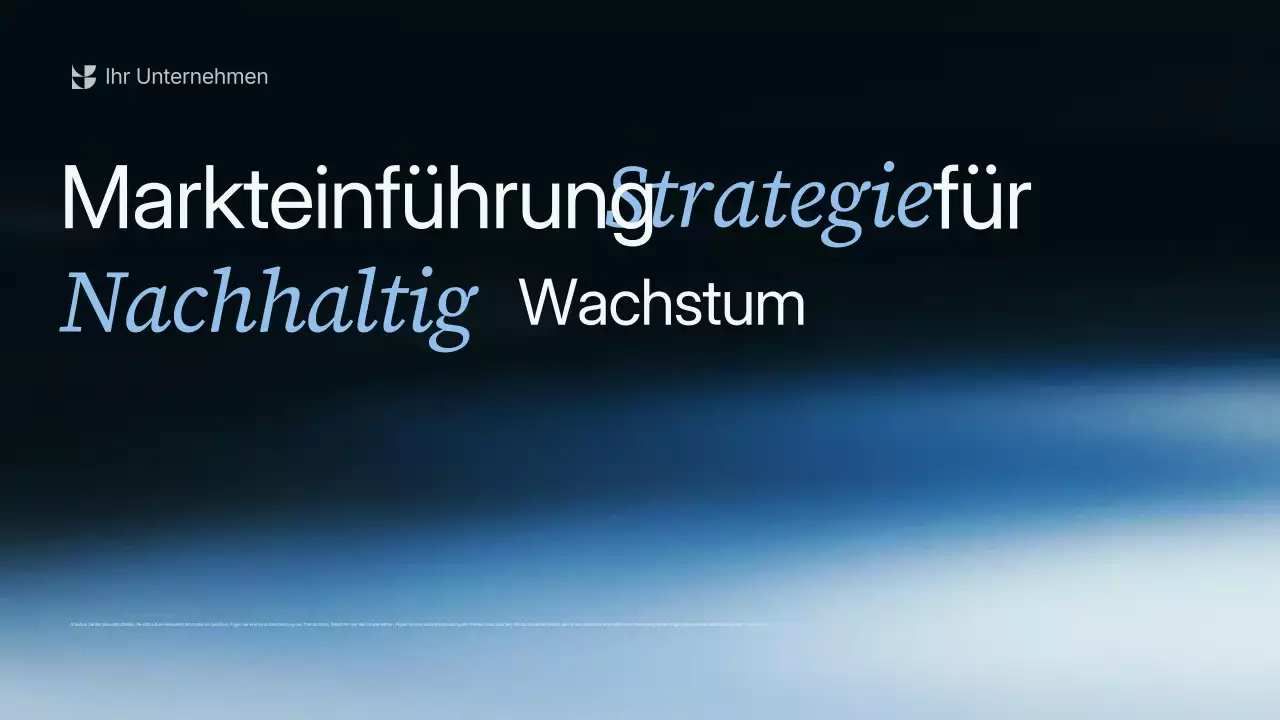 Präsentation der modernen Geschäftsstrategie von Blue