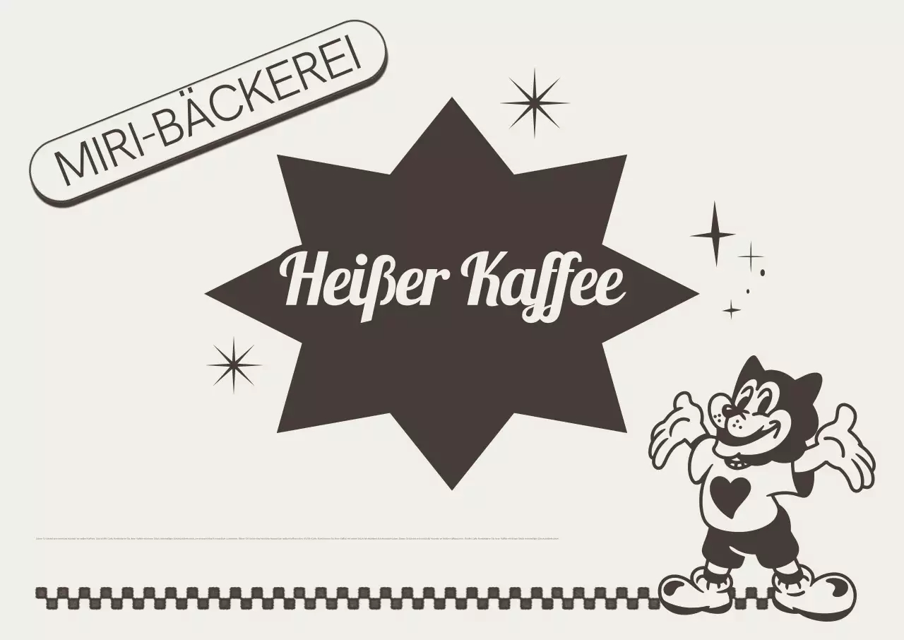 Werbeaktion für braunen Retro-Kaffee