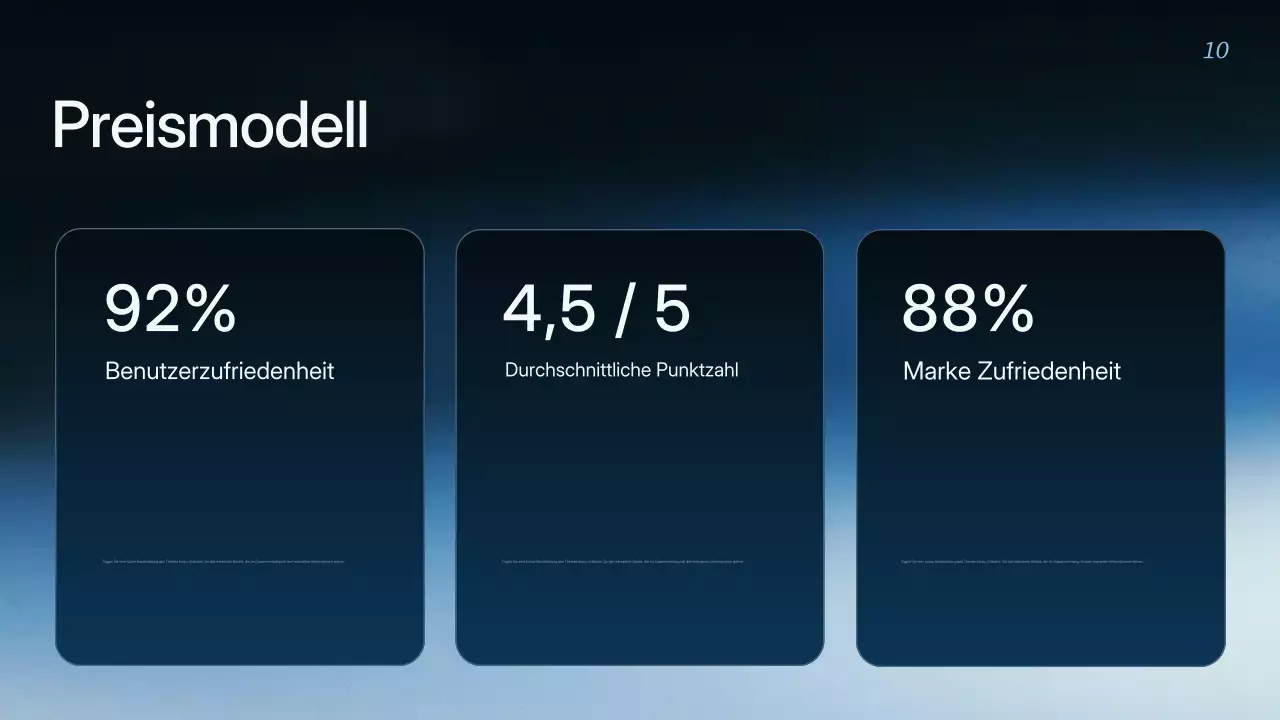 Präsentation der modernen Geschäftsstrategie von Blue