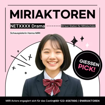 Pink Modern Drama Promotion