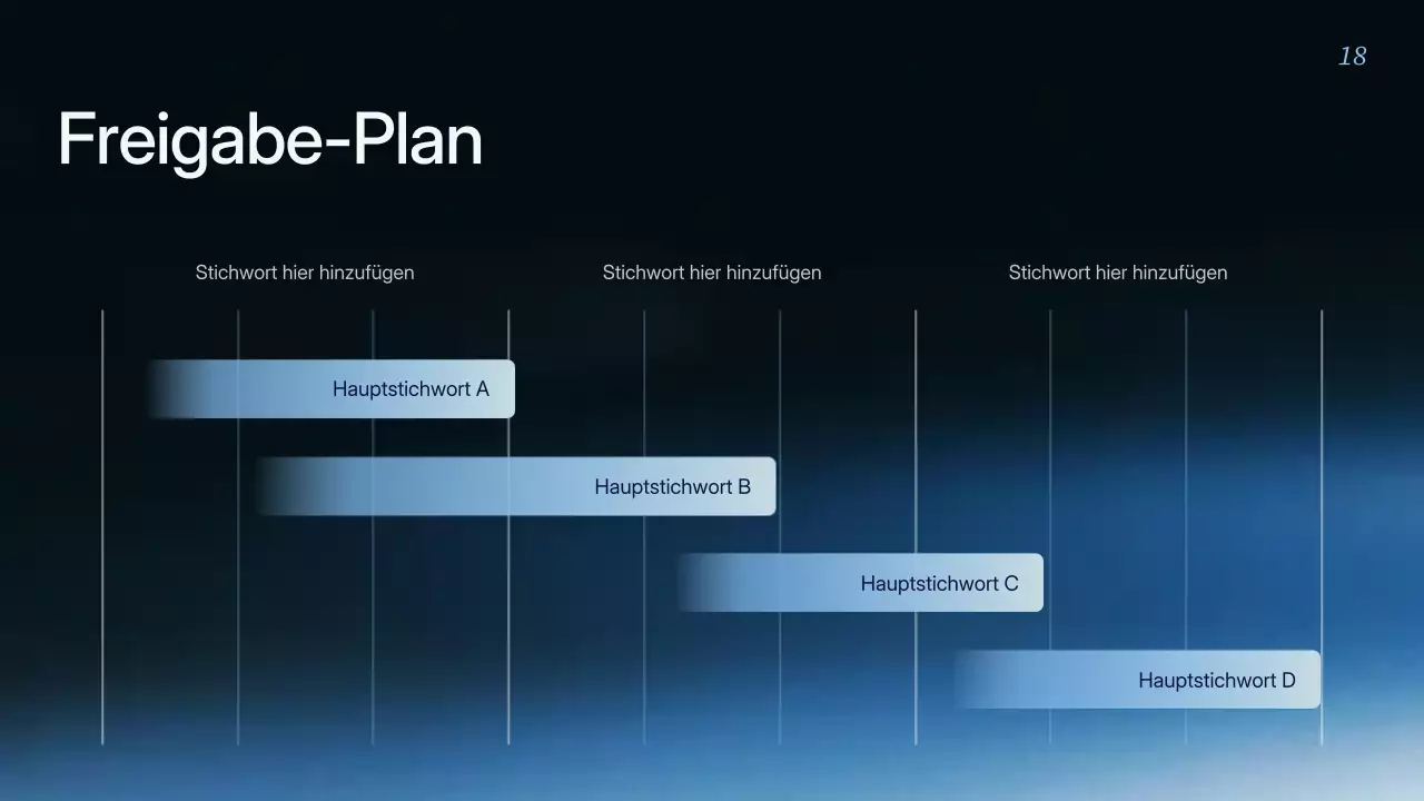 Präsentation der modernen Geschäftsstrategie von Blue