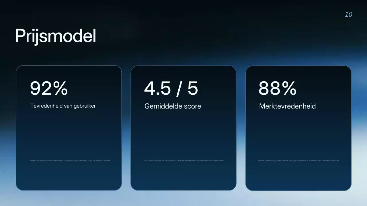 Presentatie van de blauwe moderne bedrijfsstrategie