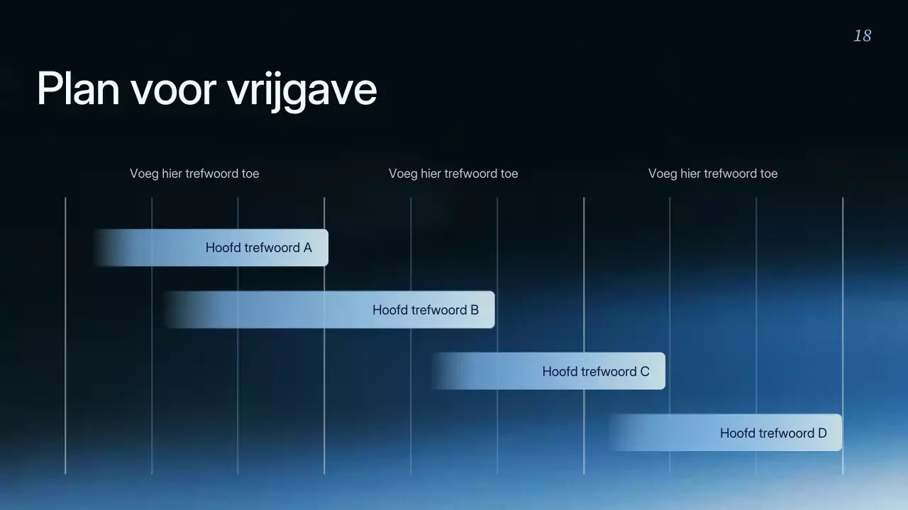 Presentatie van de blauwe moderne bedrijfsstrategie