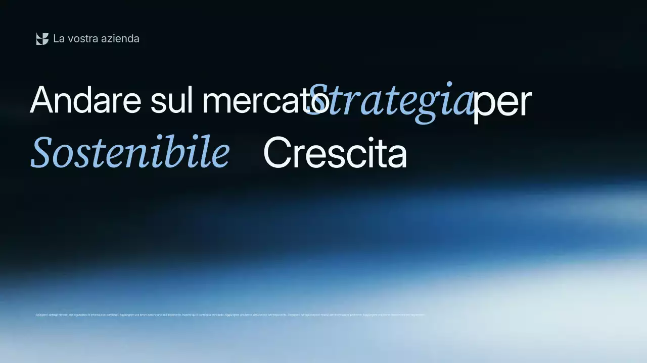 Presentazione della strategia aziendale moderna blu