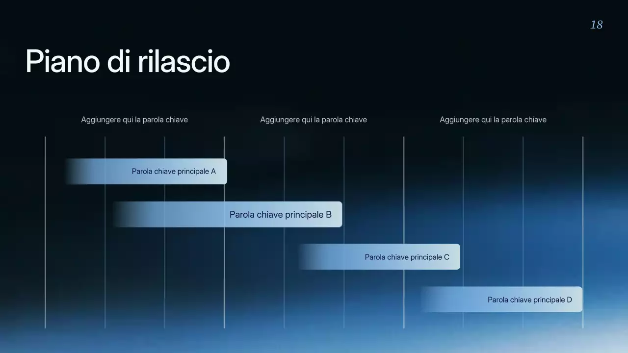 Presentazione della strategia aziendale moderna blu