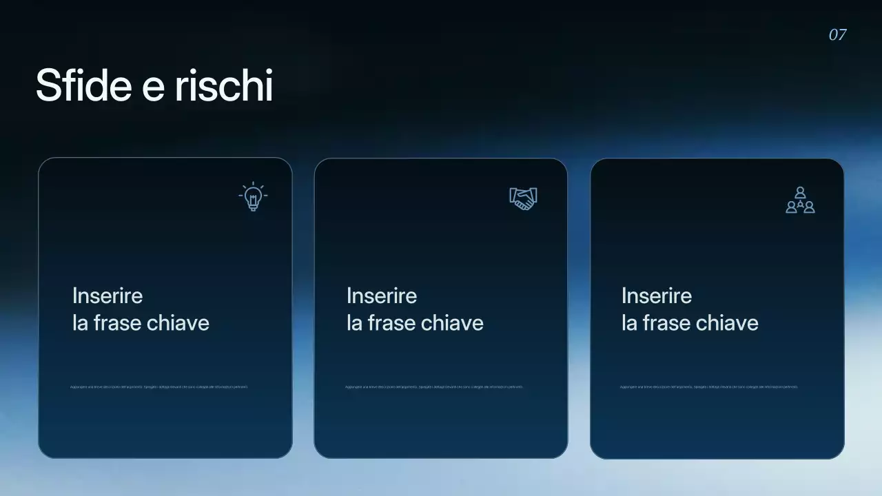 Presentazione della strategia aziendale moderna blu