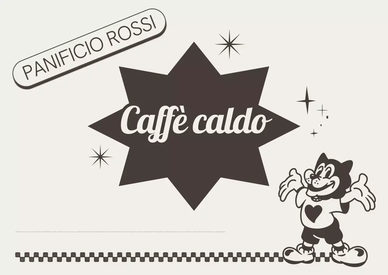 Promozione pubblicitaria del caffè retrò marrone