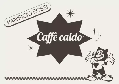 Promozione pubblicitaria del caffè retrò marrone