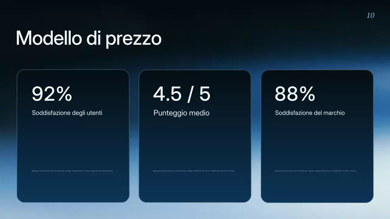 Presentazione della strategia aziendale moderna blu