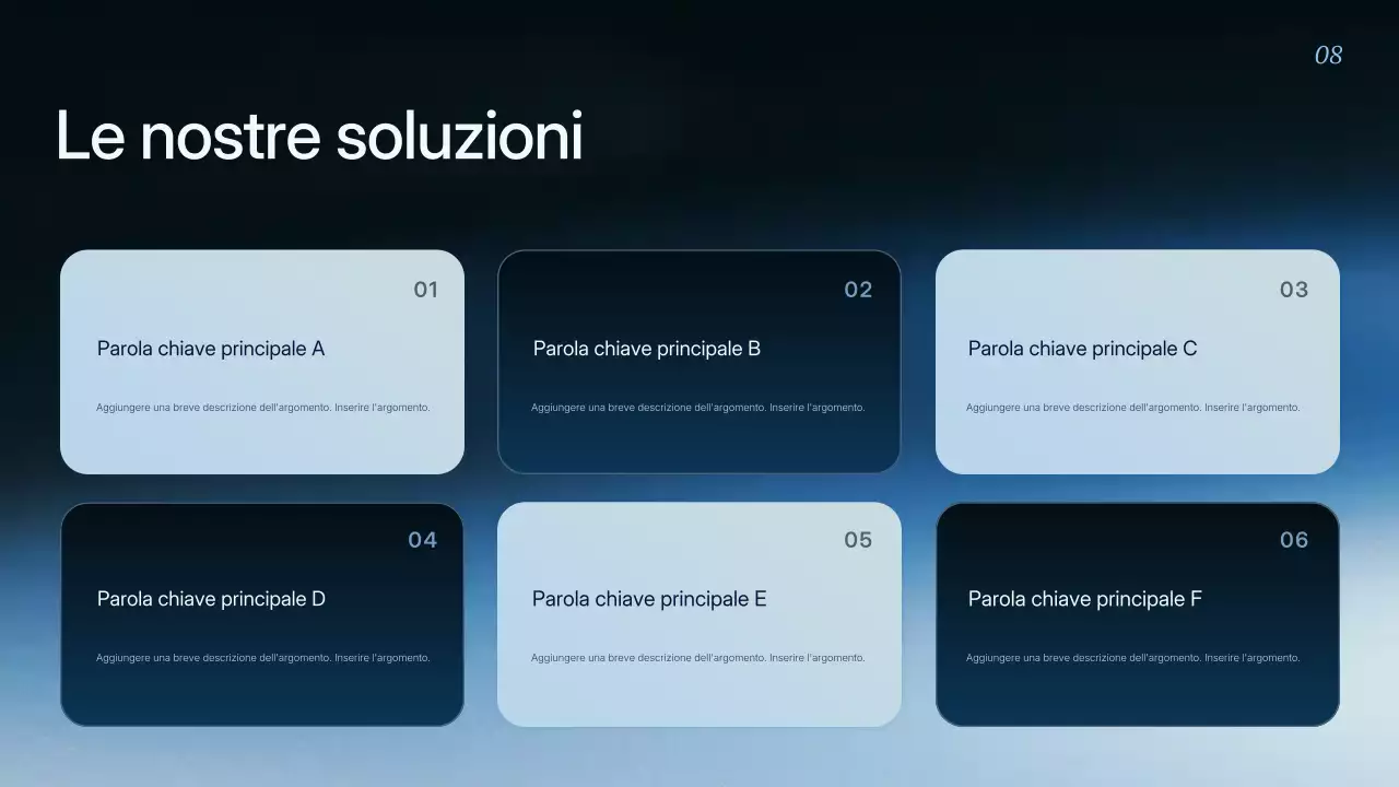 Presentazione della strategia aziendale moderna blu