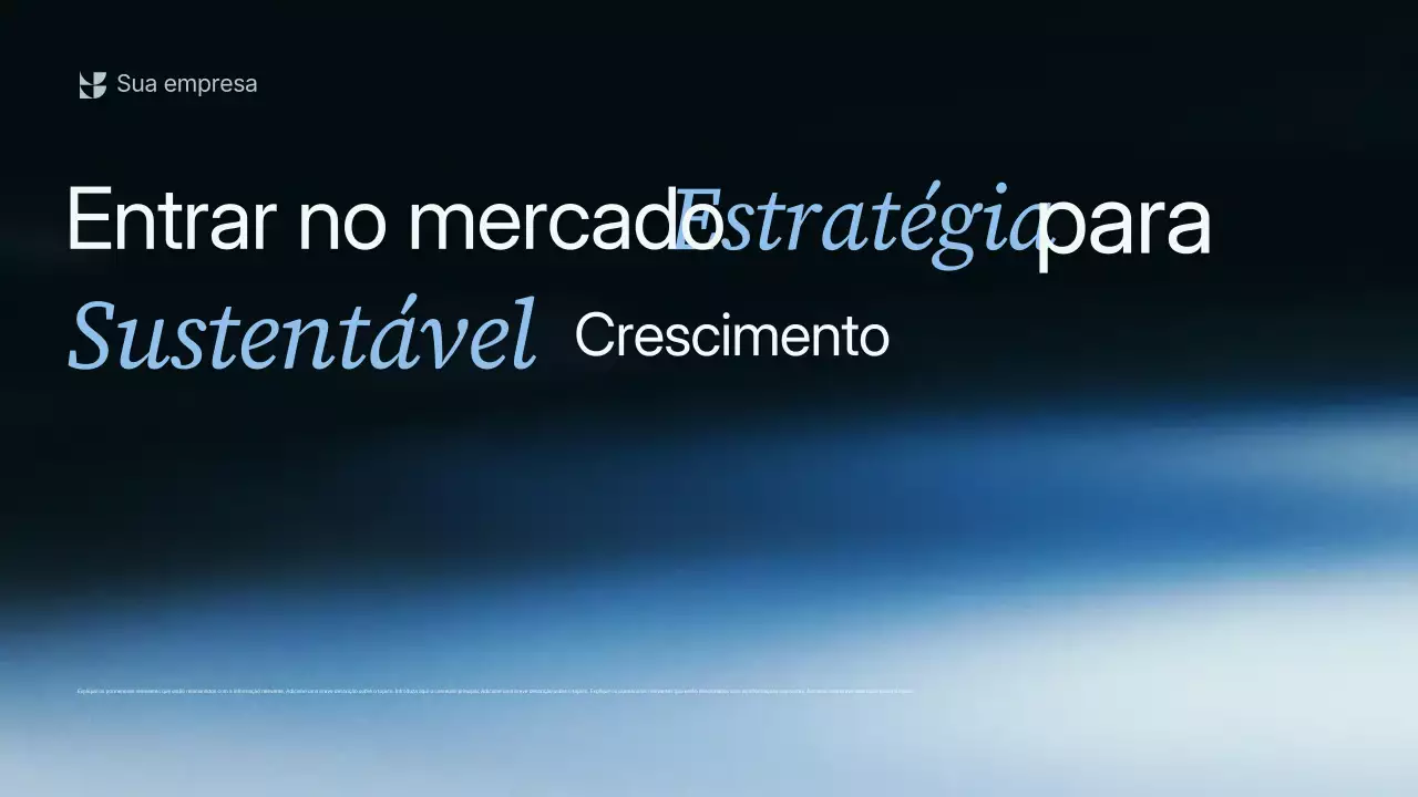 Apresentação da Estratégia de Negócios Moderna em Azul