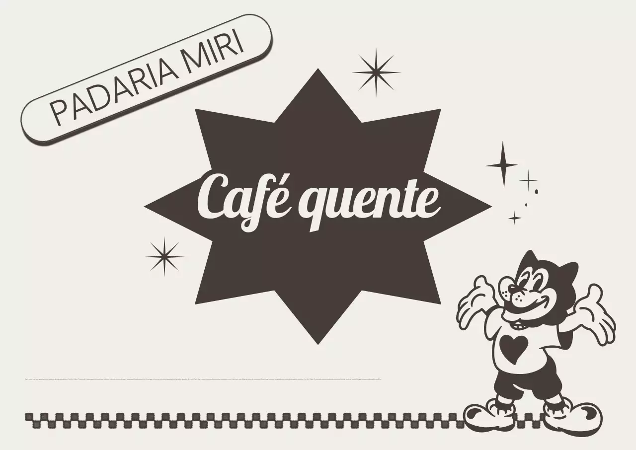 Promoção de publicidade de café retrô marrom