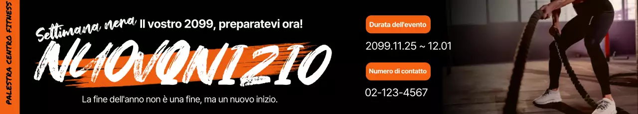 Evento di fitness moderno arancione