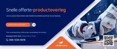 Promotie van blauwe moderne industriële producten