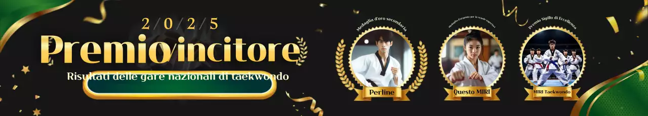 Medaglia classica nera di Taekwondo