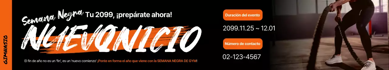 Evento de fitness moderno de Orange