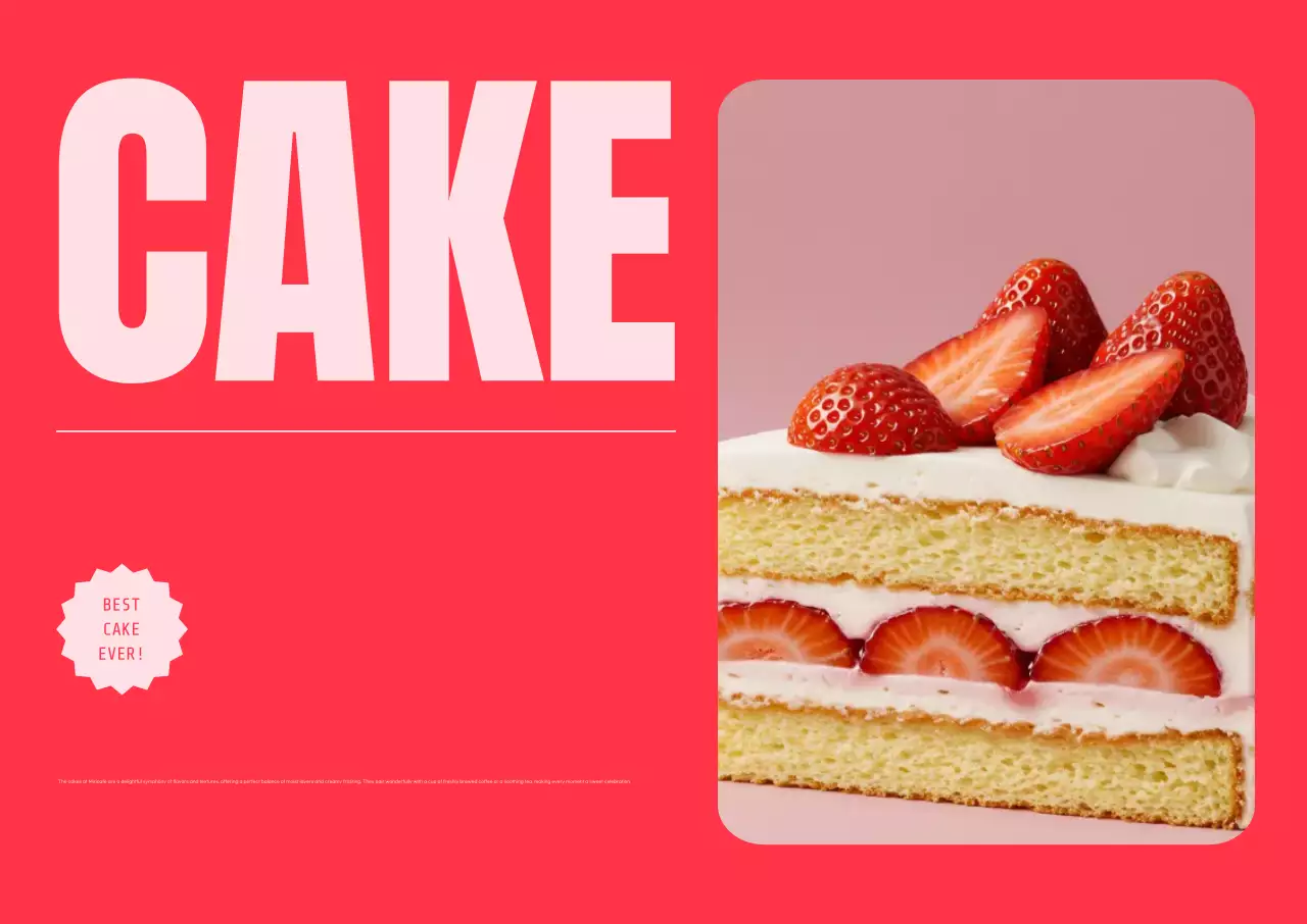 Iklan Makanan Penutup Modern Merah