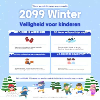 Hemelsblauwe eenvoudige veiligheidsmaatregelen voor kinderen