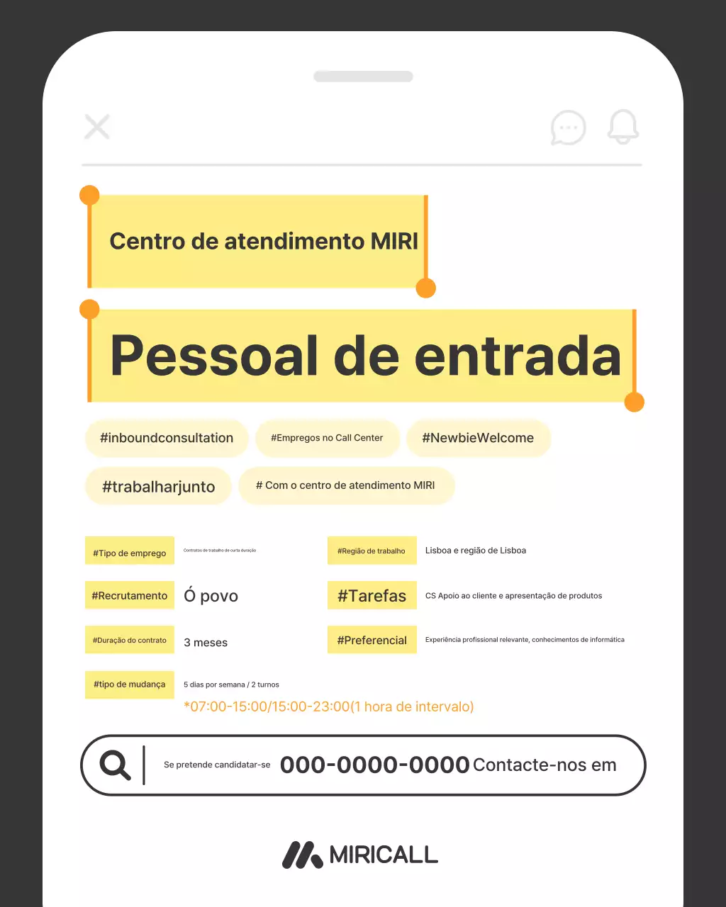 Recrutamento Básico Amarelo