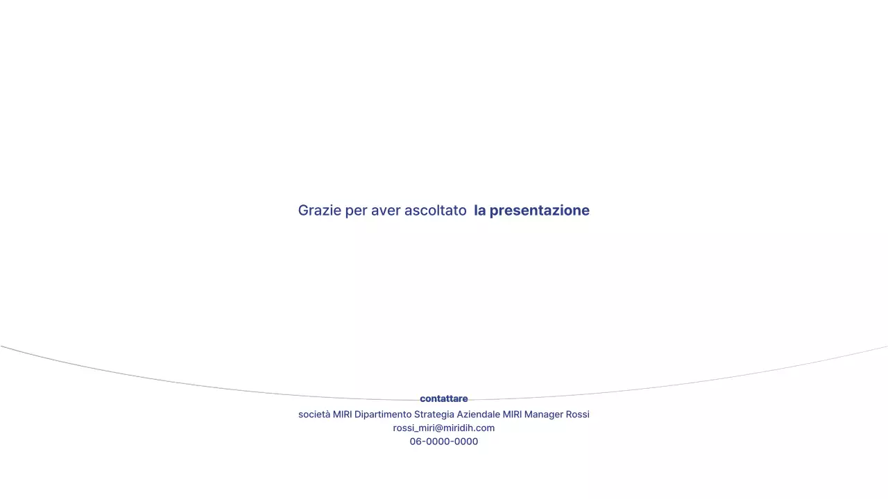 Proposta di pianificazione moderna blu