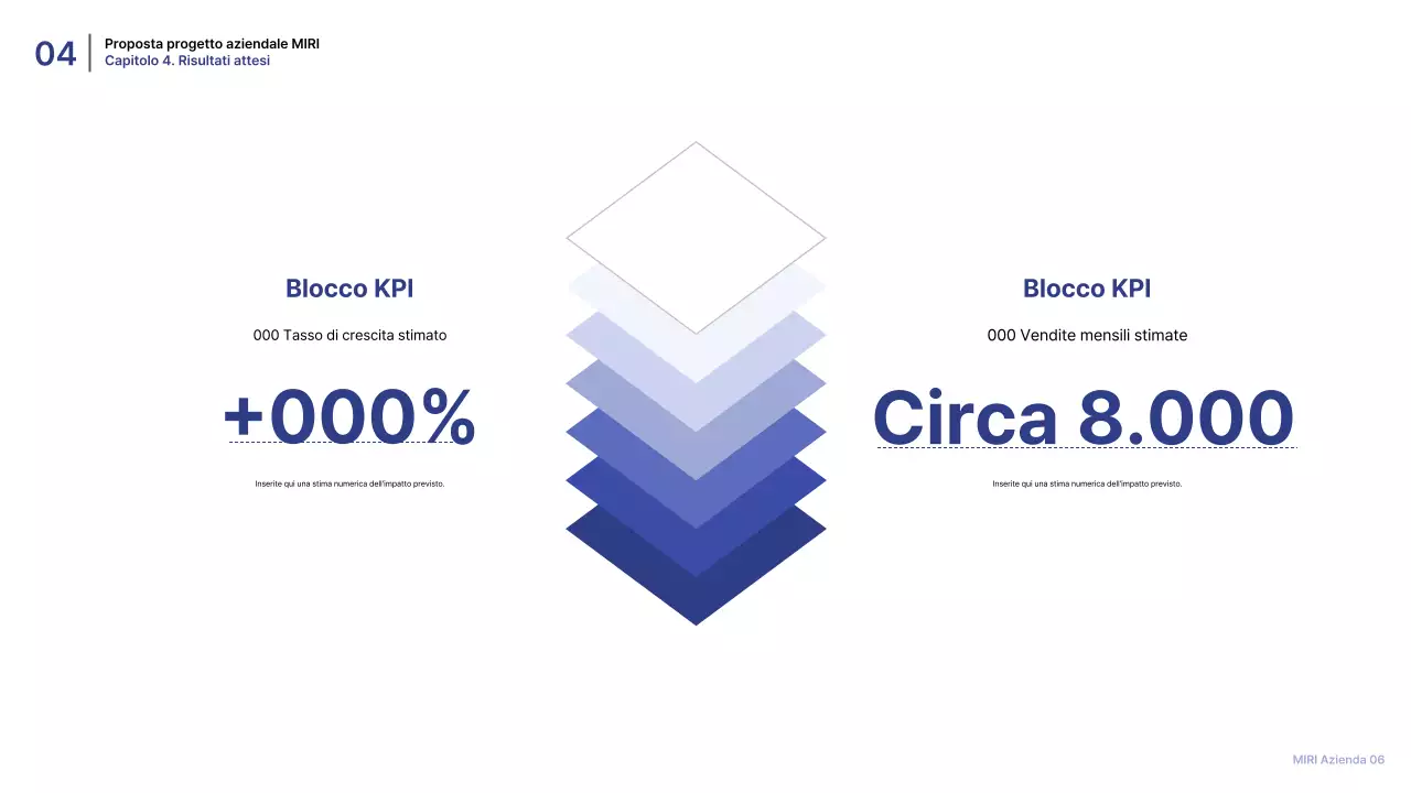 Proposta di pianificazione moderna blu