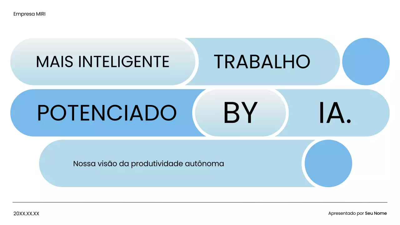 Apresentação Blue Modern Smarter AI