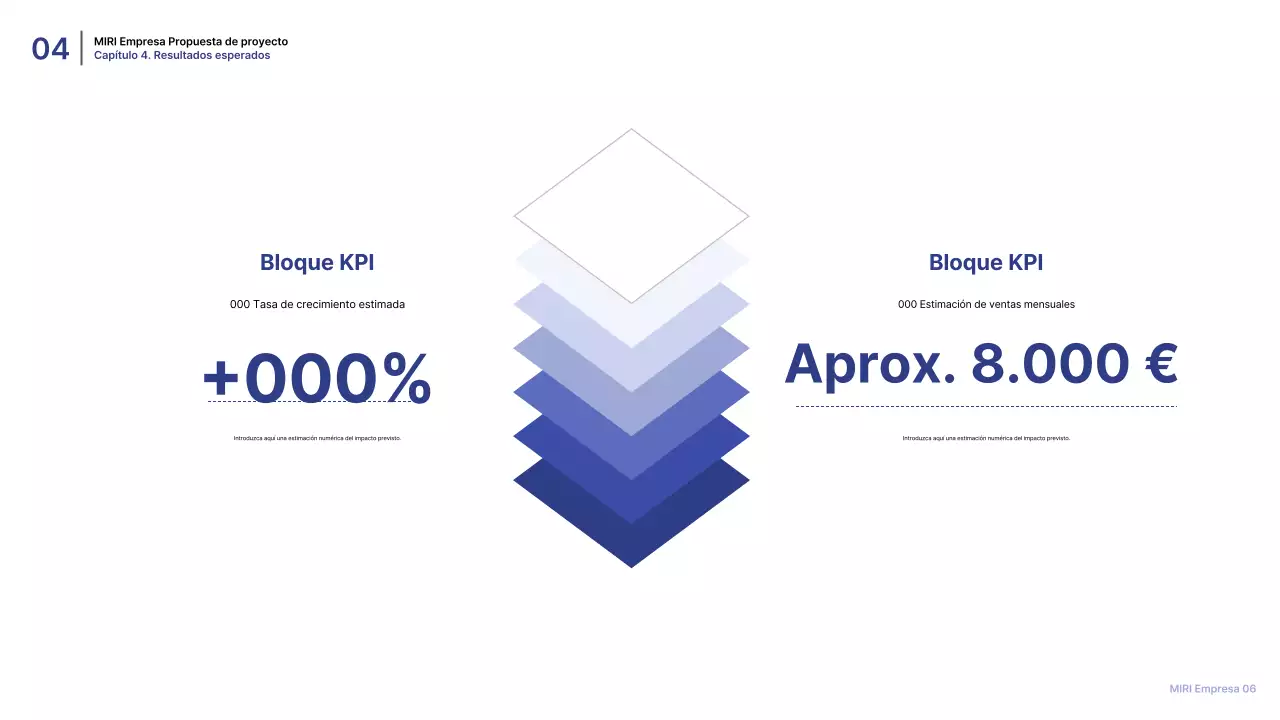 Propuesta de planificación moderna azul
