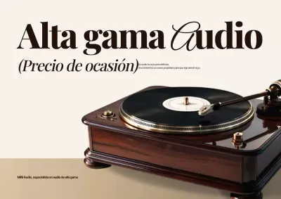 Anuncio de audio vintage color beige