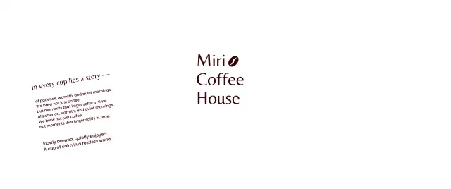 茶色 シンプル コーヒー ロゴ ロゴテキスト