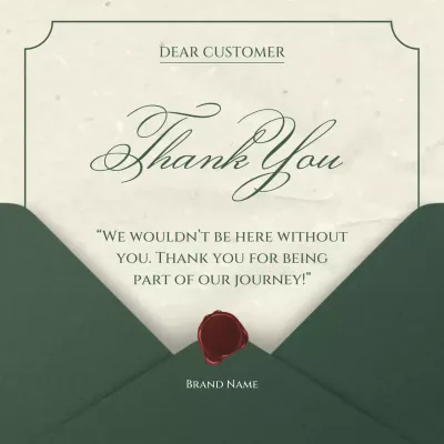 Green and Beige Vintage Minimalist New Year Greeting Social Media Square