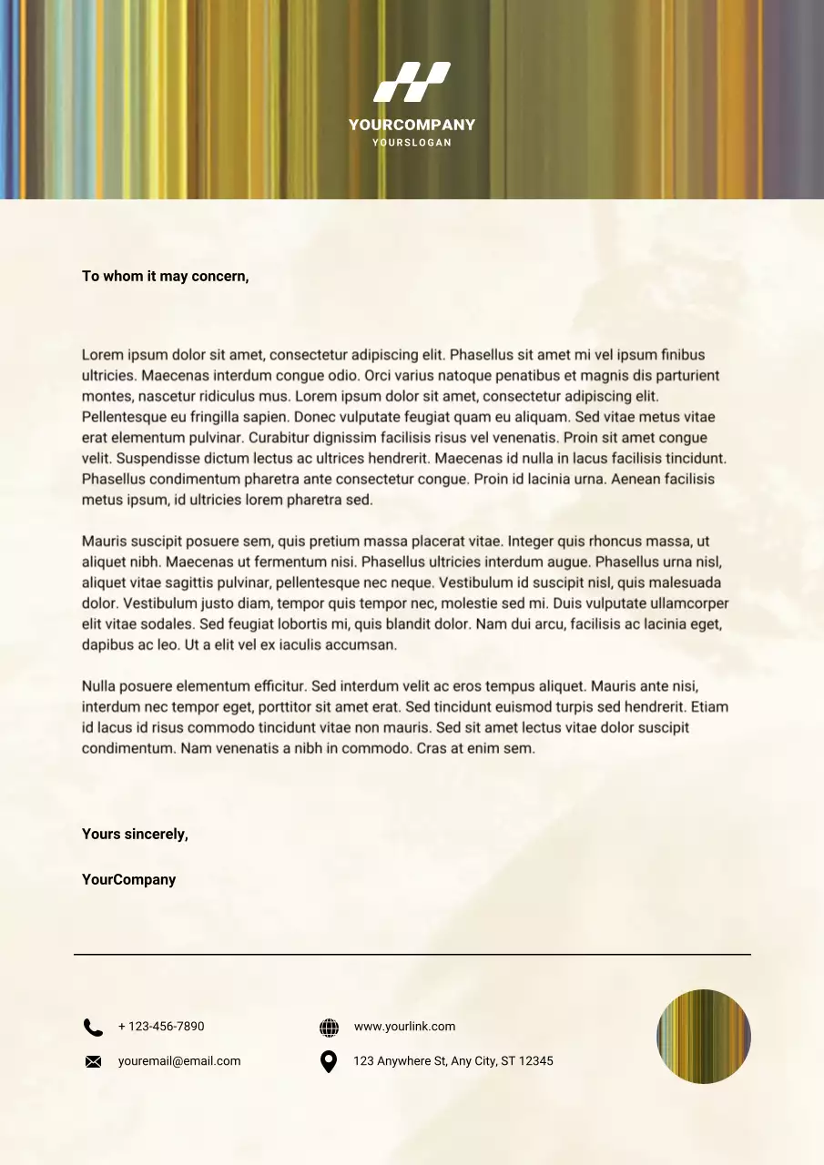 Warm Pattern New Year Eve Letterhead Poster