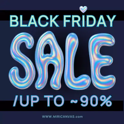 남색 홀로그램 팝 블랙프라이데이 세일