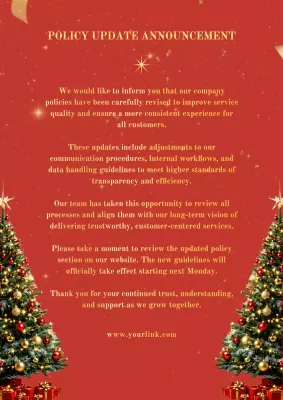 Red Festive Policy Announcement Poster