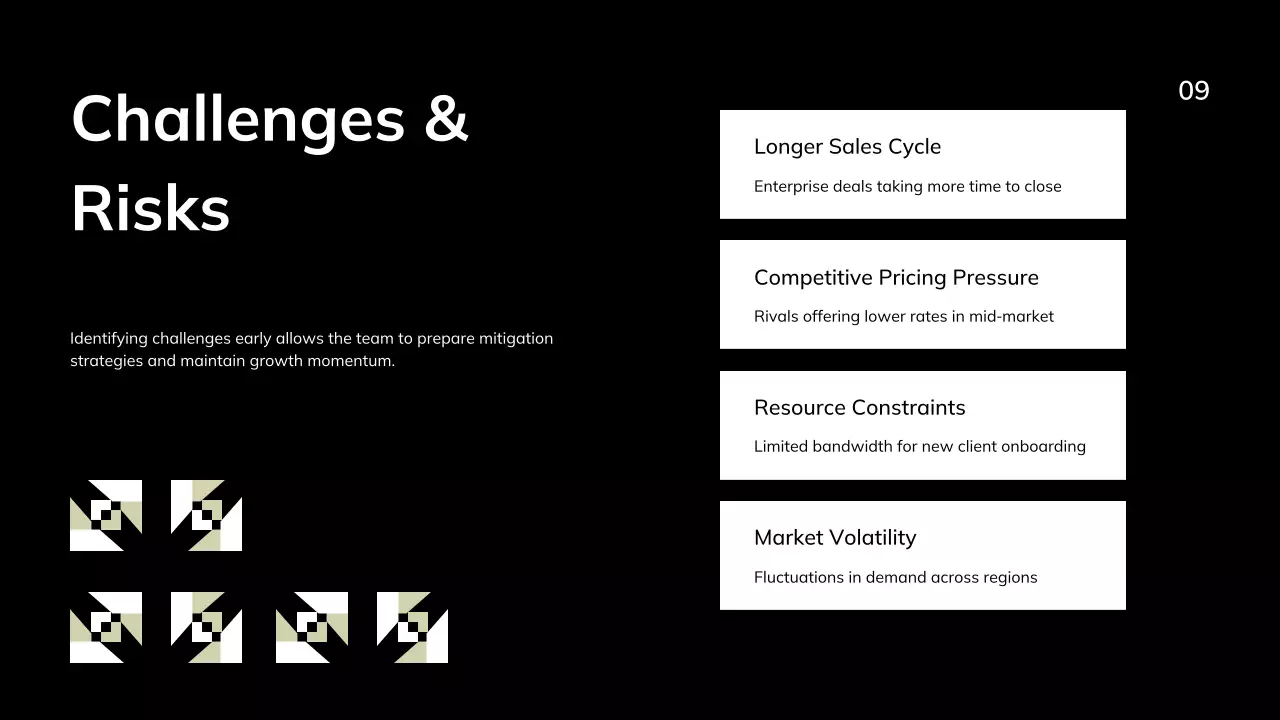 Black Modern Minimalist Sales Report