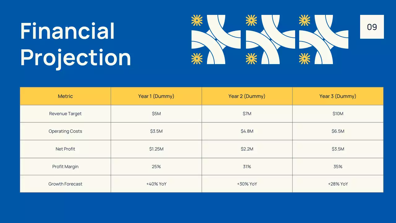 Blue Professional Pitch Deck
