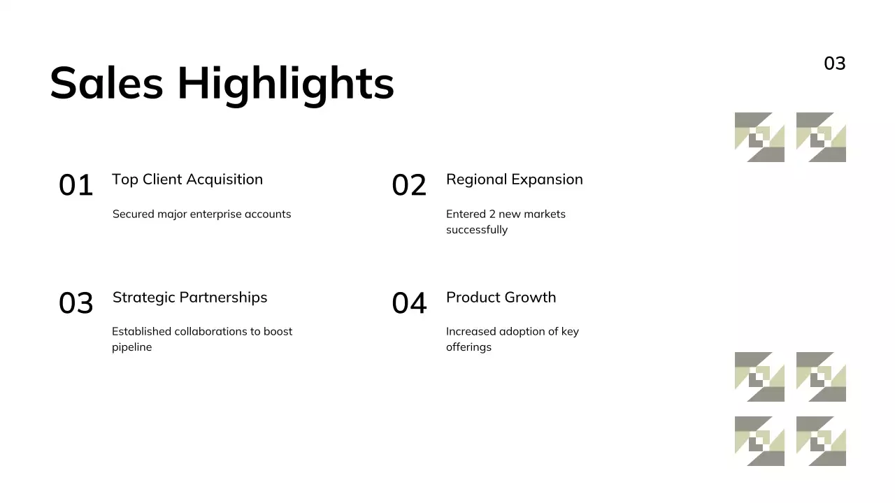 Black Modern Minimalist Sales Report