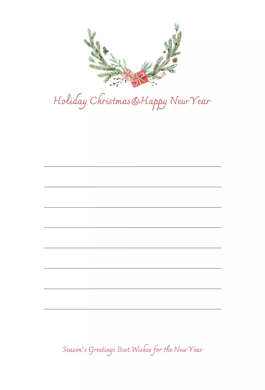 빨강 빈티지 크리스마스 카드