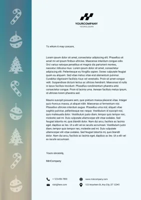 Modern Gradient Christmas Letterhead Poster