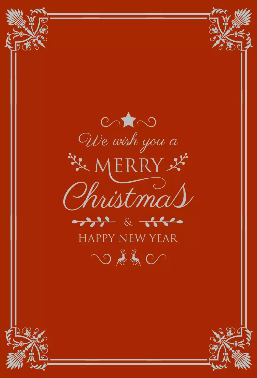 빨강 클래식 크리스마스 카드