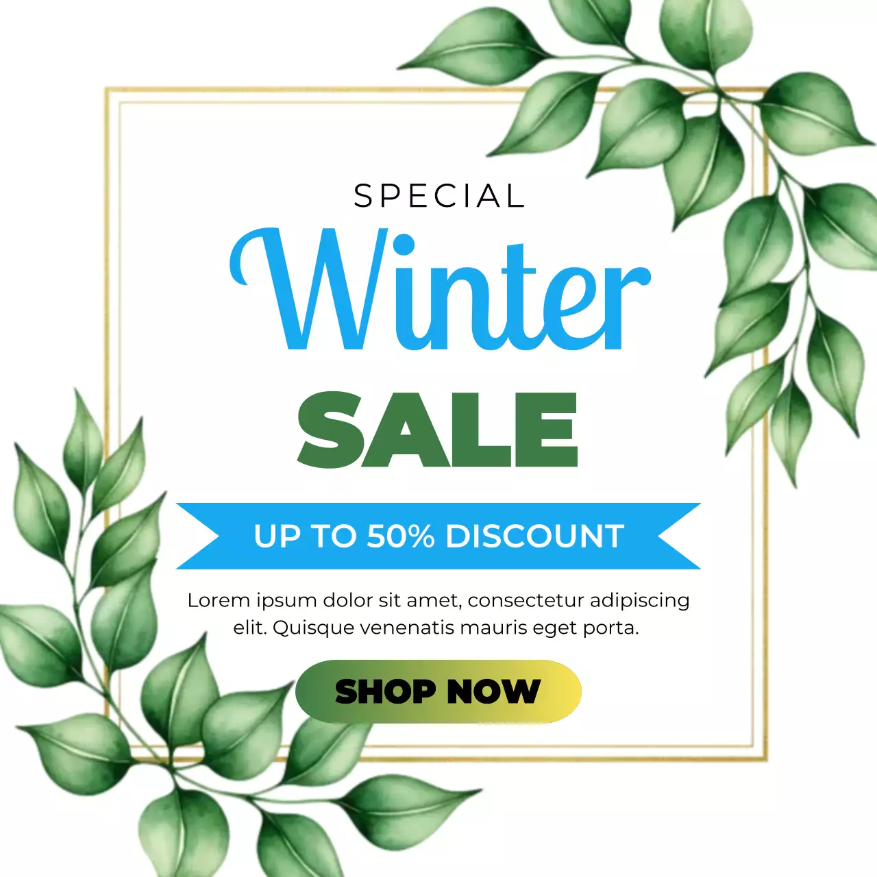 Green modern sale promotion