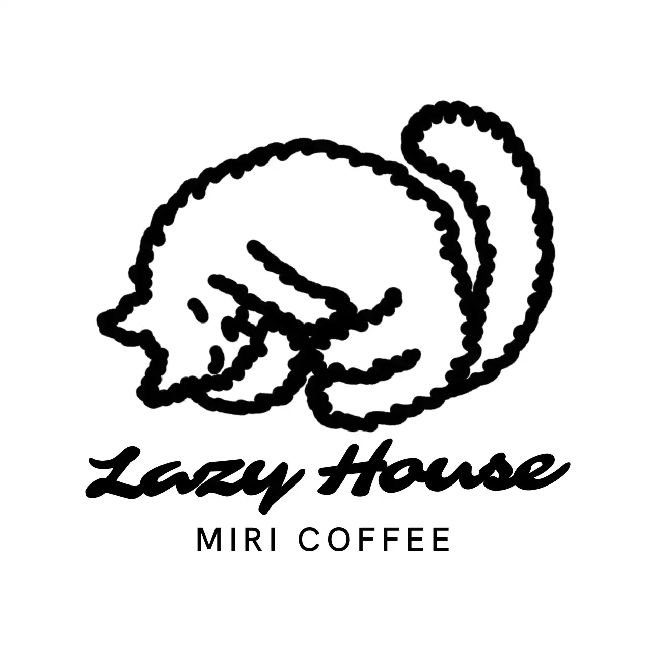 黒 シンプル カフェ ロゴ イラストロゴ