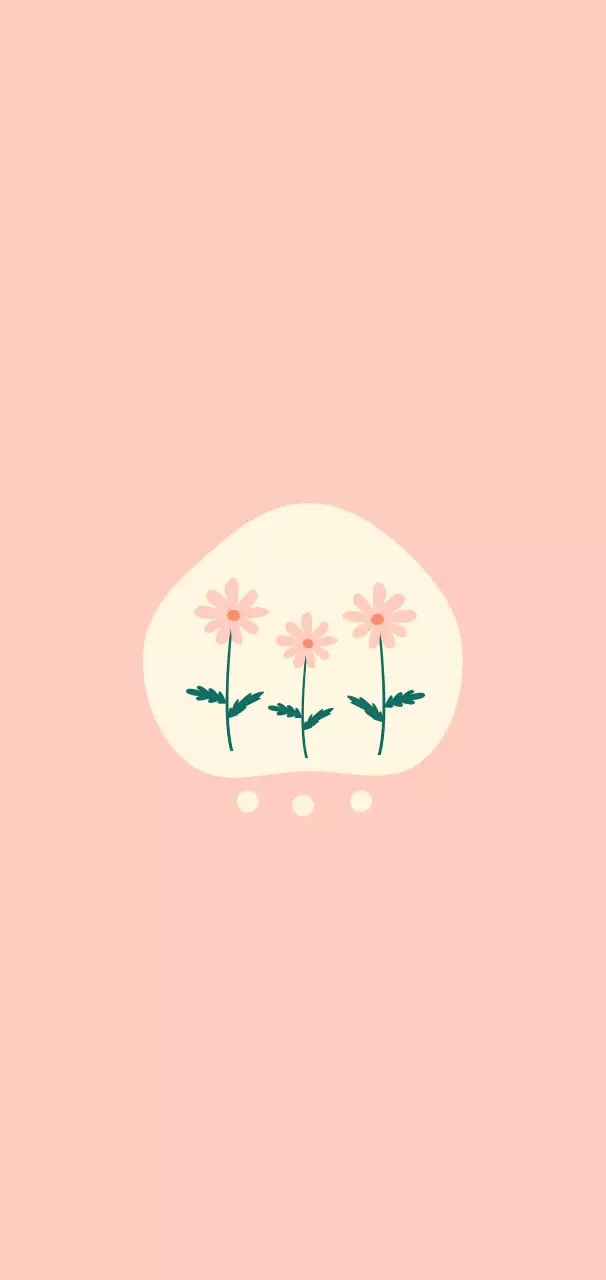 핑크 심플 꽃 엽서