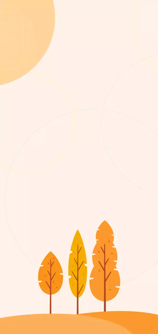 주황 심플 자연 포스터