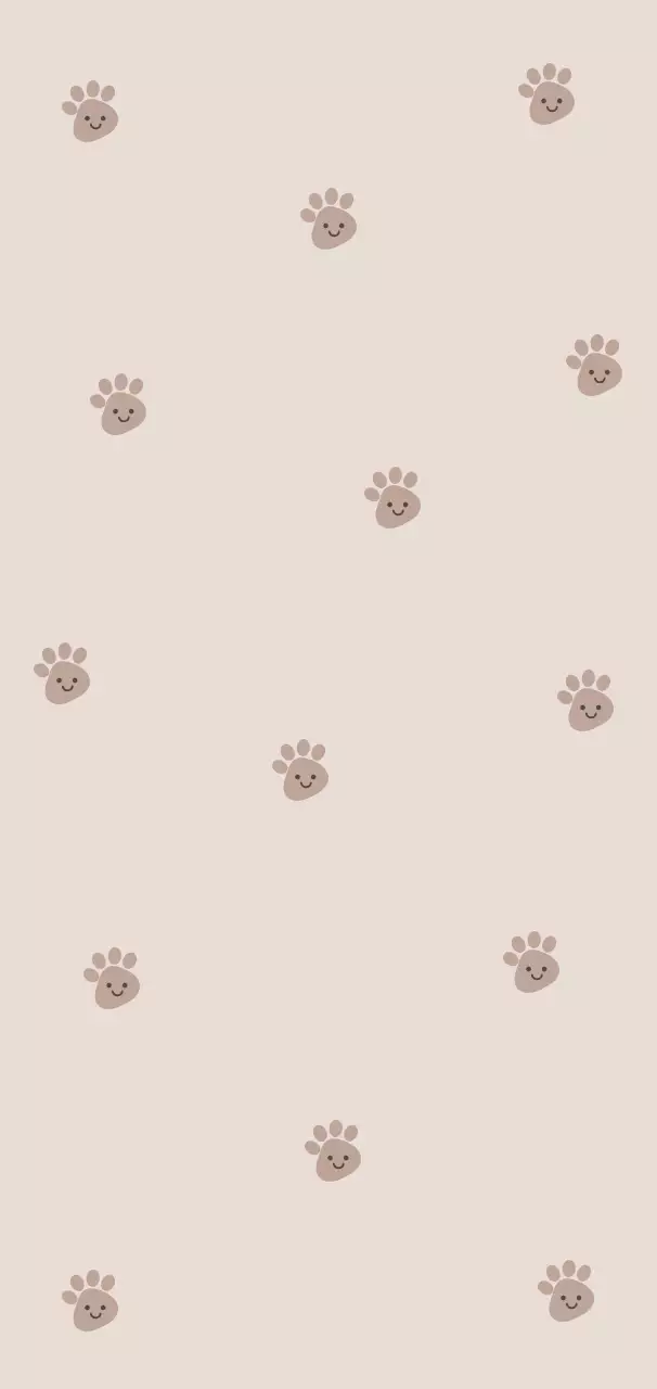 베이지 아기자기한 동물 문구