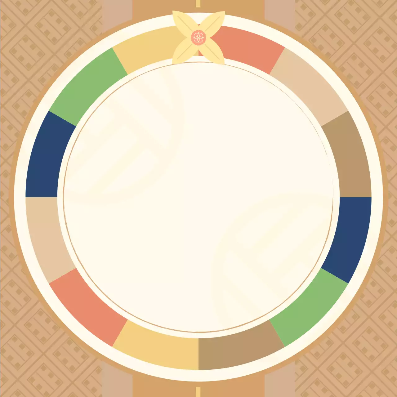 베이지 전통 한국적 엽서